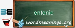WordMeaning blackboard for entonic